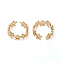 Adjustable Brass Cuff Rings, Open Rings, Long-Lasting Plated, Star