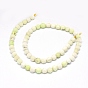Natural Lemon Turquoise Beads Strands, Faceted, Bicone, Double Terminated Point Prism Beads