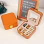 Square PU Leather Jewelry Box, Travel Portable Jewelry Case, for Necklaces, Rings, Earrings and Pendants
