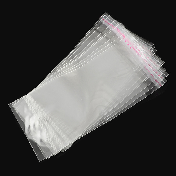 OPP Cellophane Bags, Rectangle, 15.5x7cm, Hole: 8mm, Unilateral thickness: 0.035mm, Inner measure: 10x7cm