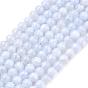 Natural Blue Chalcedony Bead Strands, Round