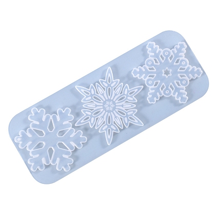 Moules à pendentif en silicone de flocon de neige bricolage de Noël, moules de résine, pour la résine UV, fabrication de bijoux en résine époxy