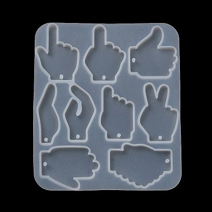 Moldes de silicona diy colgante gesto, moldes de resina, para resina uv, fabricación artesanal de resina epoxi