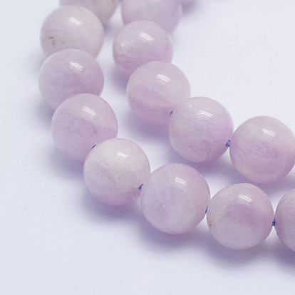 Kunzite naturelles brins de perles, perles de spodumène, ronde, a- année