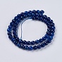Natural Agate Beads Strand, Faceted, Dyed, Round