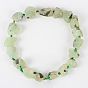 Natural Gemstone Prehnite Rough Nuggets Bead Strands, 13~40x10~26x10~23mm, Hole: 2mm, about 14~19pcs/strand, 16.54 inch