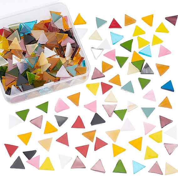 Cabujones de vidrio olycraft, Azulejos de mosaico, para decoración del hogar o manualidades de bricolaje, triángulo