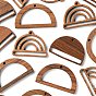 18 piezas 3 colgantes de madera de nogal estilo, media vuelta / semicírculo