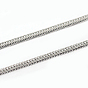 304 Stainless Steel Wheat Chains, Foxtail Chain, Soldered, 1.5mm