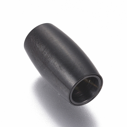 304 fermoirs magnétiques en acier inoxydable avec extrémités à coller, givré, ovale