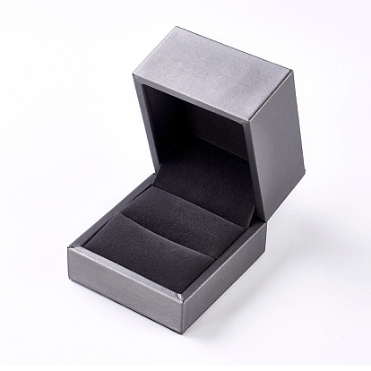 Boîtes à bijoux en plastique, recouvert de simili cuir, rectangle