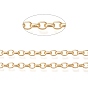 Brass Cable Chains, with Spool, Long-Lasting Plated, Unwelded