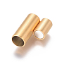 304 Stainless Steel Magnetic Clasps with Glue-in Ends, Ion Plating (IP), Matte, Column