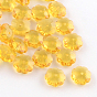 Flores de perlas de vidrio transparente, perlas de la margarita, facetados, 9.5~10x4 mm, agujero: 1 mm