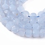 Perlas naturales ágata de encaje azul hebras, facetados, cubo