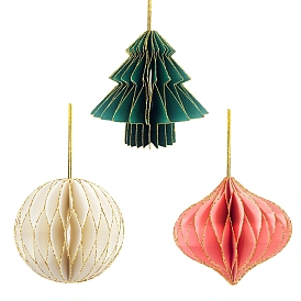 3d lanterne en papier, pour la décoration de garden-party, boule et arbre de noël et oignon