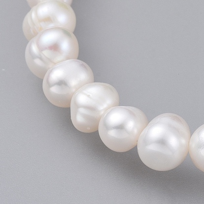 Pulseras del estiramiento de perlas naturales