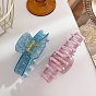 Cellulose Acetate(Resin) Claw Hair Clip, Rhinestones Pearl Style for Women Girls