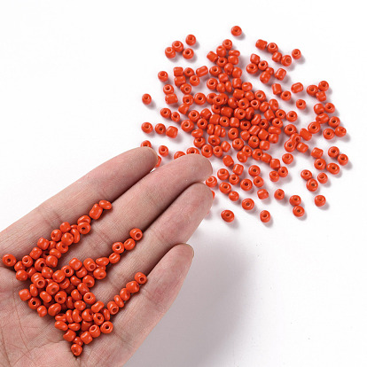 Perles de rocaille en verre, 4~5x3~4mm, Trou: 1~2mm