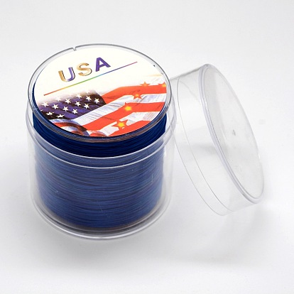 Flat Elastic Crystal String, Elastic Beading Thread, for Stretch Bracelet Making, 0.6mm, about 328.08 yards(300m)/roll