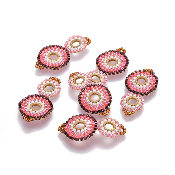 MIYUKI & TOHO Handmade Japanese Seed Beads Links, Loom Pattern, Cucurbit