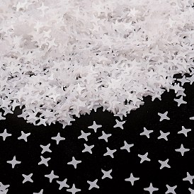 Perles de paillettes en plastique, Style mat, décorations artisanales à coudre, étoiles