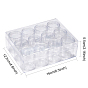 Plastic Bead Storage Containers, Rectangle, 16x12.2x5.5cm