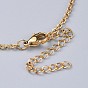 Natural Mixed Stone Perfume Bottle Pendant Necklaces, with Brass Cable Chains, Lobster Claw Clasps and Plastic Dropper