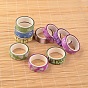 Cute Pattern DIY Scrapbook Decorative Paper Tapes, Glittering Adhesive Tapes, 15mm, 3m/roll