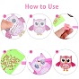 Owl DIY Diamond Painting Keychain Sets, with Tray Plate, Drill Point Nails Tools, Alloy Swivel Clasps, Iron Chains, for Embroidery Arts Crafts
