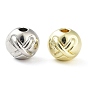 Rack Plating Alloy Beads, Round with Cross