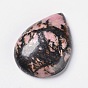 Природных драгоценных камней кабошон, капля, 30x22x6~7 мм