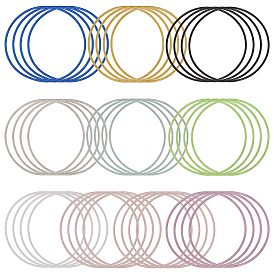 Benecreat 40шт 10 цвета стальная проволока круглые браслеты в виде змеиной цепи набор, гитарные струнные браслеты для женщин