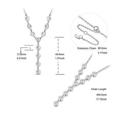Ожерелья с подвесками Shegrace из латуни, с классом ааа кубического циркония и кабельными цепями, плоско-круглые