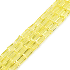 Transparent Glass Beads Strands, Rectangle