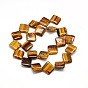 Mixed Style Rhombus Natural Gemstone Beads Strands, 18~19x18~19x6mm, Hole: 1mm, about 22pcs/strand, 15.74 inch