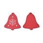 Poplar Wood Pendants, Dyed, Christmas Bell