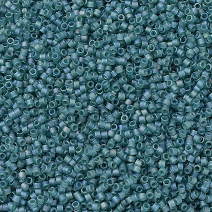 MIYUKI Delica Beads, Cylinder, Japanese Seed Beads, 11/0, Matte Transparent Colours AB