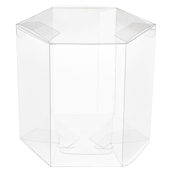 Transparent PVC Box, Treat Gift Box, for Wedding Party, Baby Shower, Hexagon