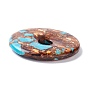 Colgantes de piedras preciosas naturales y sintéticas, donut / pi disc