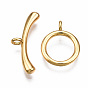 Brass Toggle Clasps, Nickel Free, Ring
