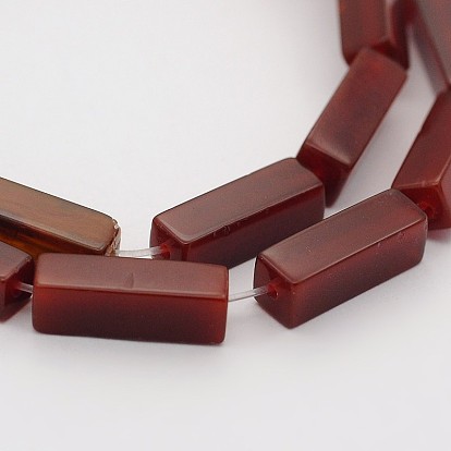 Cuboid Natural Carnelian Beads Strands, 13x4x4mm, Hole: 1mm, about 31pcs/strand, 16.1 inch