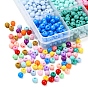 18 Colors Opaque Acrylic Beads, Round