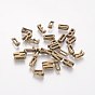 Tibetan Style Antique Bronze Plated Alloy Letter Slide Charms