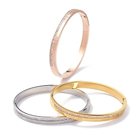 Placage ionique (ip) 304 bracelets en zircone cubique transparente en acier inoxydable, mot amour pour toujours