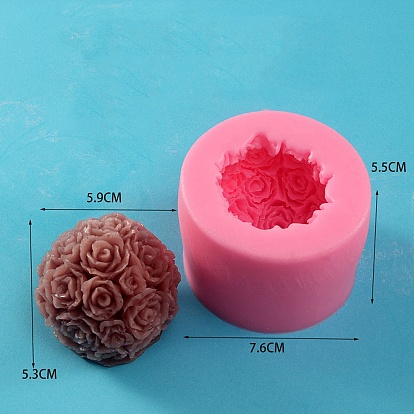 DIY Food Grade Silicone Candle Molds, Resin Casting Molds, For UV Resin, Epoxy Resin Jewelry Making, Flower