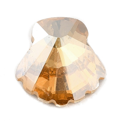 Cabujones de diamantes de imitación de cristal, puntiagudo espalda y dorso plateado, shell facetas