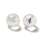 Perlas de acrílico iridiscentes arcoíris transparentes chapadas en uv, rondo