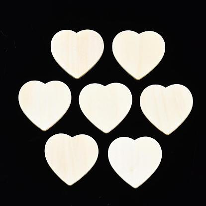 Forma de corte de corazón de madera sin terminar, para diy pintura ornamento navidad decoración para el hogar colgantes