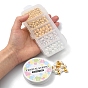 Kit de fabrication de bracelet en perles de lettres bricolage, y compris plastique ABS et perles de verre et perles acryliques, fil élastique